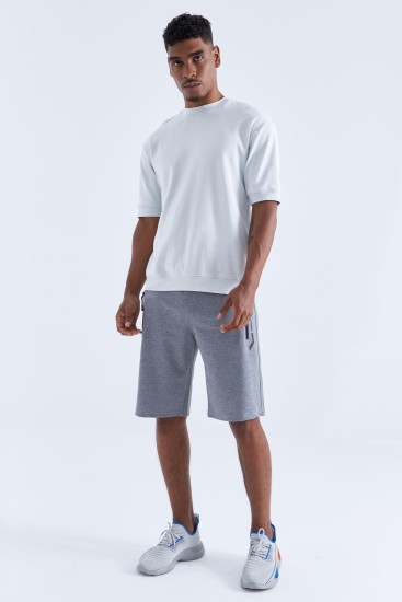 Tommy Life Sport Printed Grey-Melange Men's Shorts 