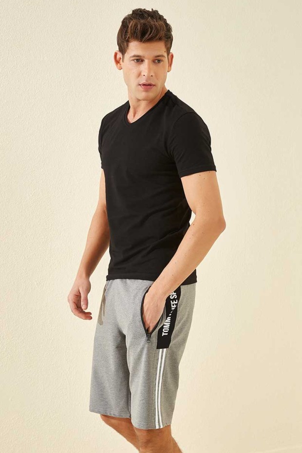 Tommy Life Grey-Melange Men's Shorts