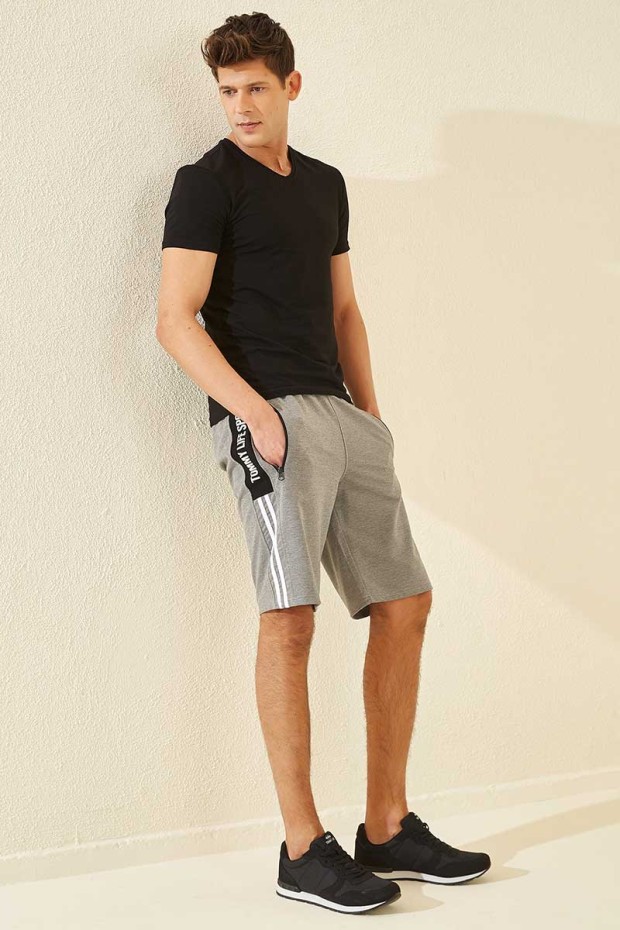 Tommy Life Grey-Melange Men's Shorts