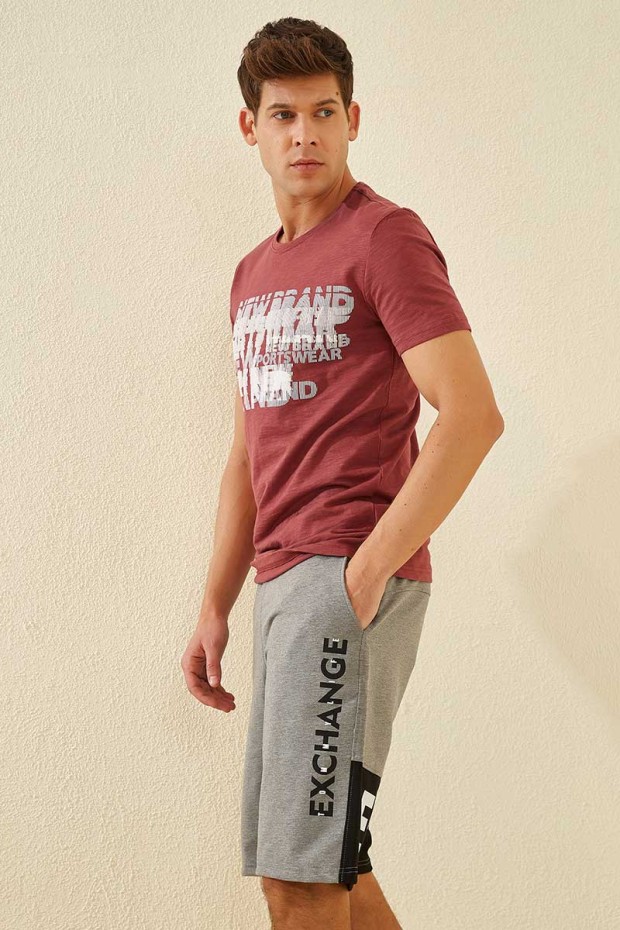 Tommy Life Exchange Printed Grey-Melange Men's Shorts