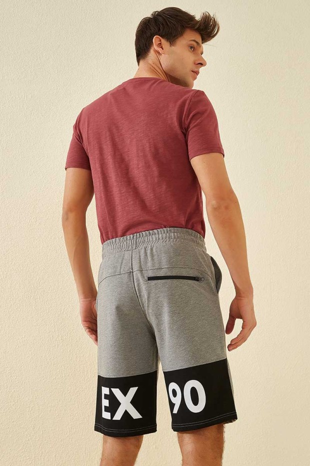 Tommy Life Exchange Printed Grey-Melange Men's Shorts