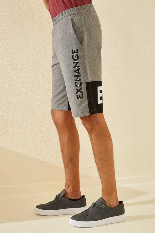 Tommy Life Exchange Printed Grey-Melange Men's Shorts