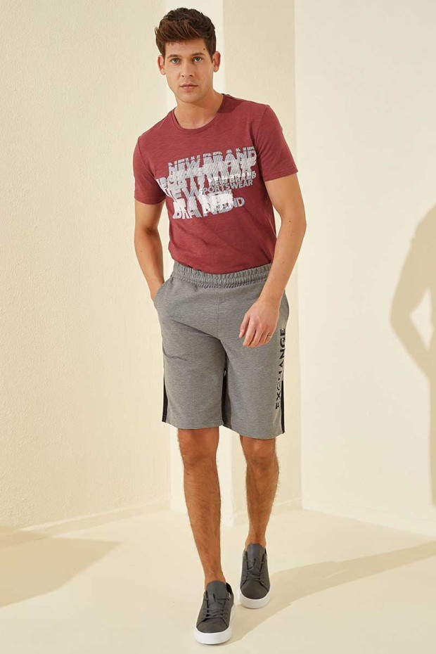 Tommy Life Exchange Printed Grey-Melange Men's Shorts