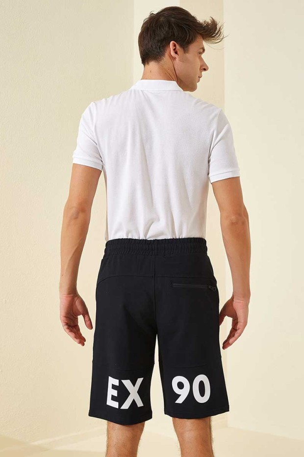 Tommy Life Exchange Printed Navy Blue Men's Shorts