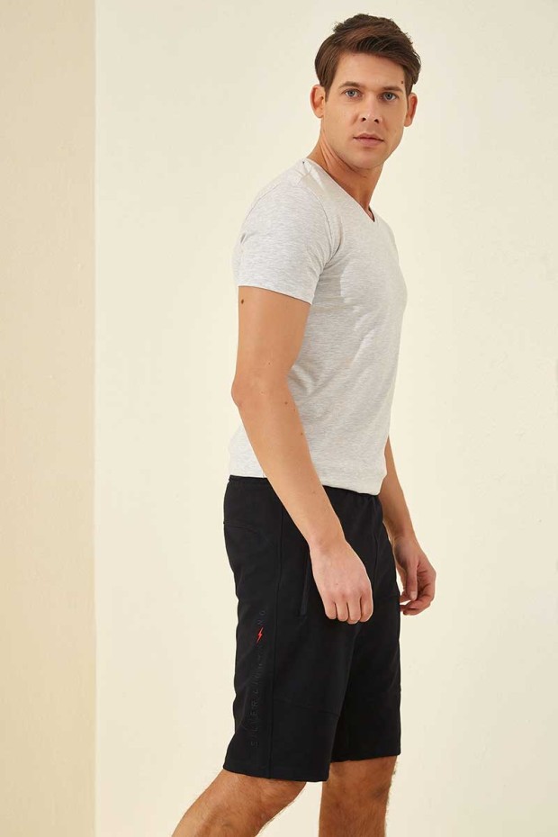 Tommy Life Sports Printed Navy Blue Men's Shorts