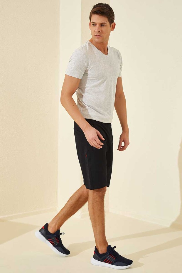 Tommy Life Sports Printed Navy Blue Men's Shorts