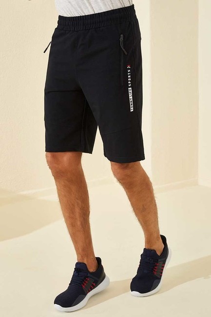 Tommy Life Sports Printed Navy Blue Men's Shorts