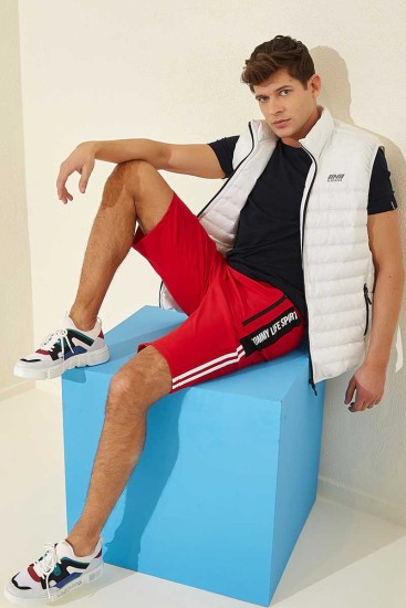 Tommy Life Red Men's Shorts - Thumbnail