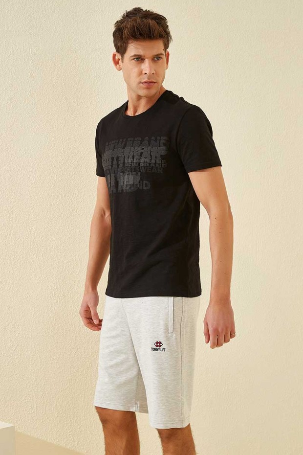 Tommy Life Zipper Snow Melange Men's Shorts