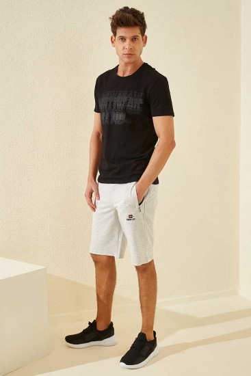 Tommy Life Zipper Snow Melange Men's Shorts - Thumbnail
