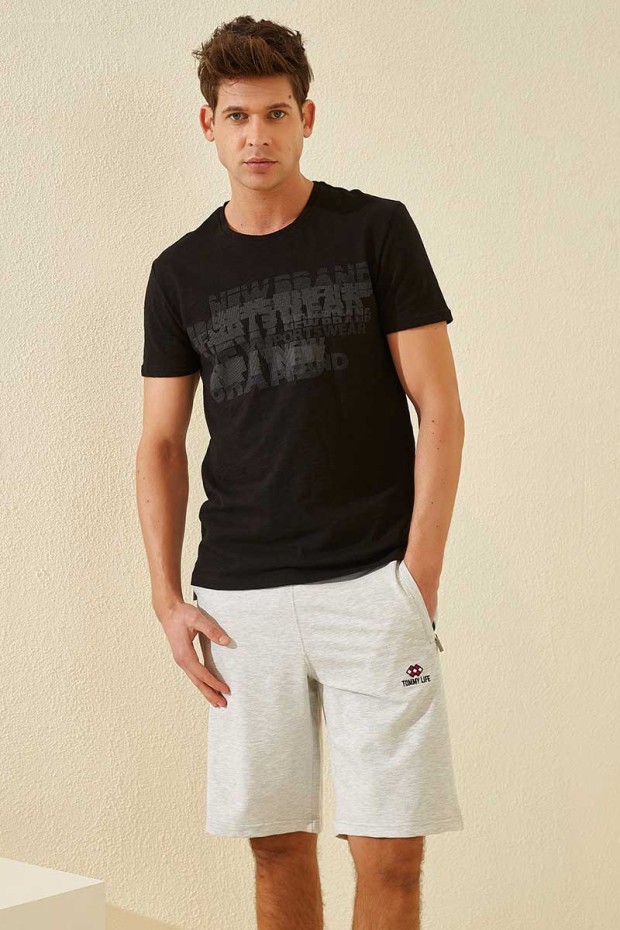 Tommy Life Zipper Snow Melange Men's Shorts