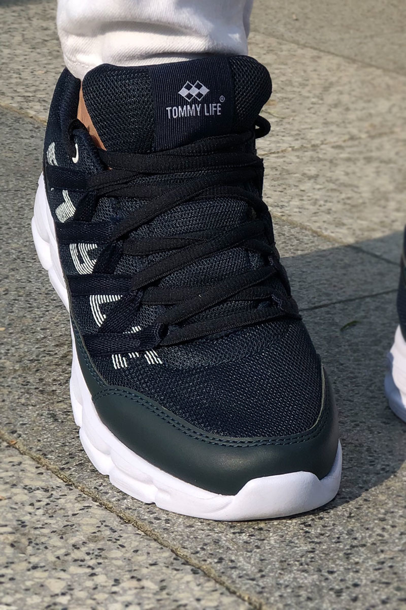 Tommy Life Style Printed Navy Blue Men's Sports Shoes