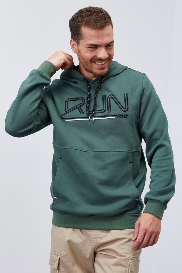 Hooded Green Men's Sweatshirt