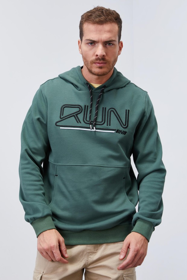 Hooded Green Men's Sweatshirt