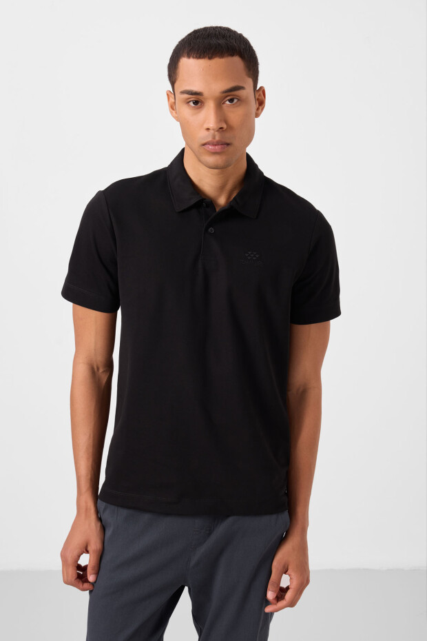 Tommy Life Polo Black Men's T-Shirt - 1