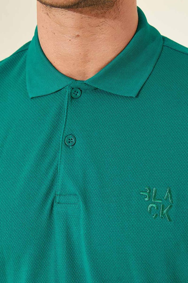 Tommy Life Classic Embroidered Polo Dark Green Men's T-Shirt