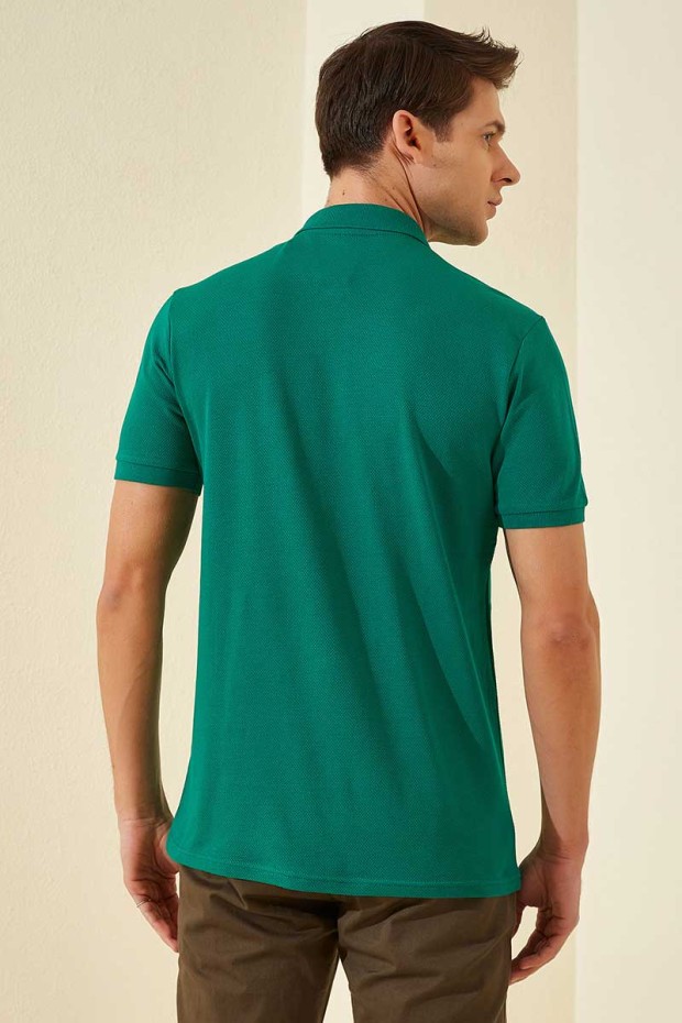 Tommy Life Polo Dark Green Men's T-Shirt