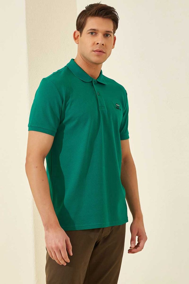 Tommy Life Polo Dark Green Men's T-Shirt