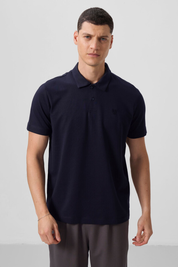 Tommy Life Classic Polo Navy Blue Men's T-Shirt - 1
