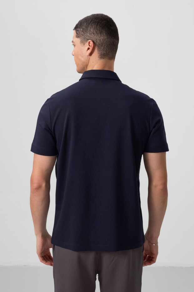 Tommy Life Classic Polo Navy Blue Men's T-Shirt - 5