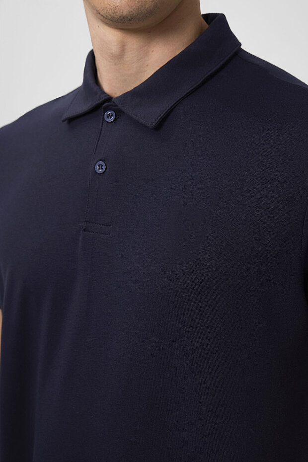 Tommy Life Classic Polo Navy Blue Men's T-Shirt - 4