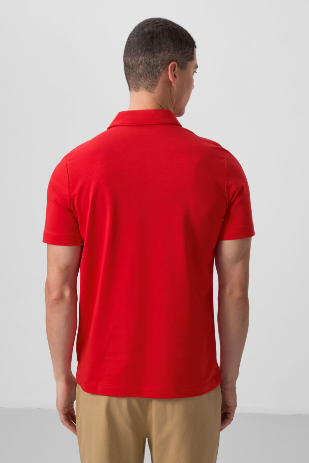 Tommy Life Classic Polo Red Men's T-Shirt - 5