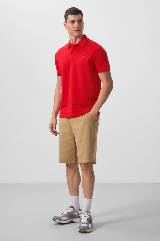 Tommy Life Classic Polo Red Men's T-Shirt - 3