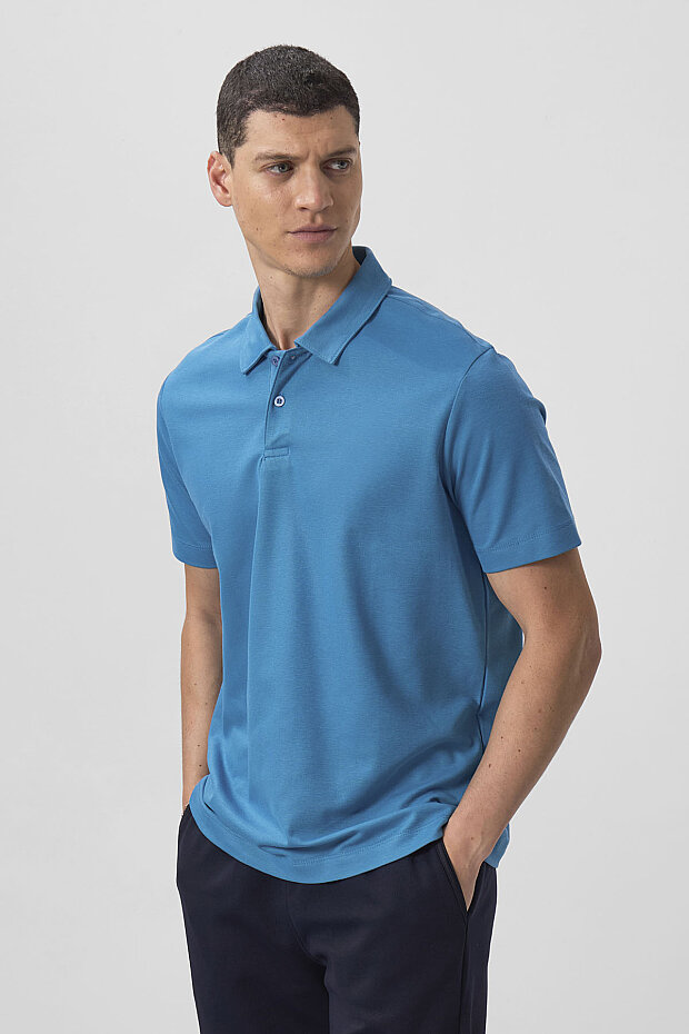 Tommy Life Classic Polo Saxe Men's T-Shirt - 4