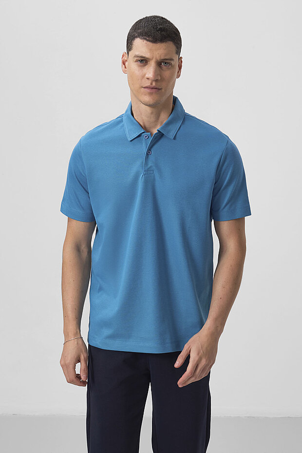 Tommy Life Classic Polo Saxe Men's T-Shirt - 5