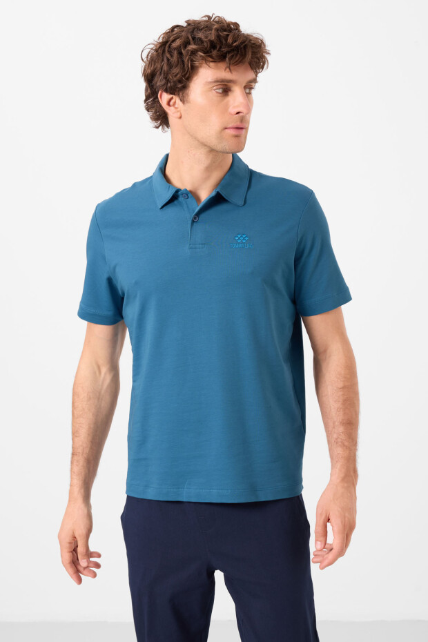 Tommy Life Polo Saxe Men's T-Shirt - 1