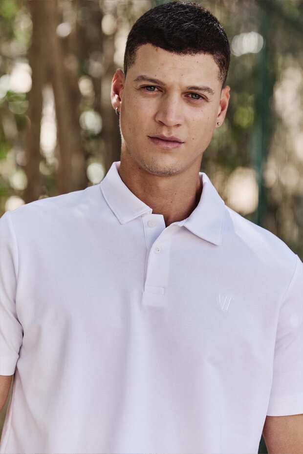 Tommy Life Classic Polo White Men's T-Shirt - 3