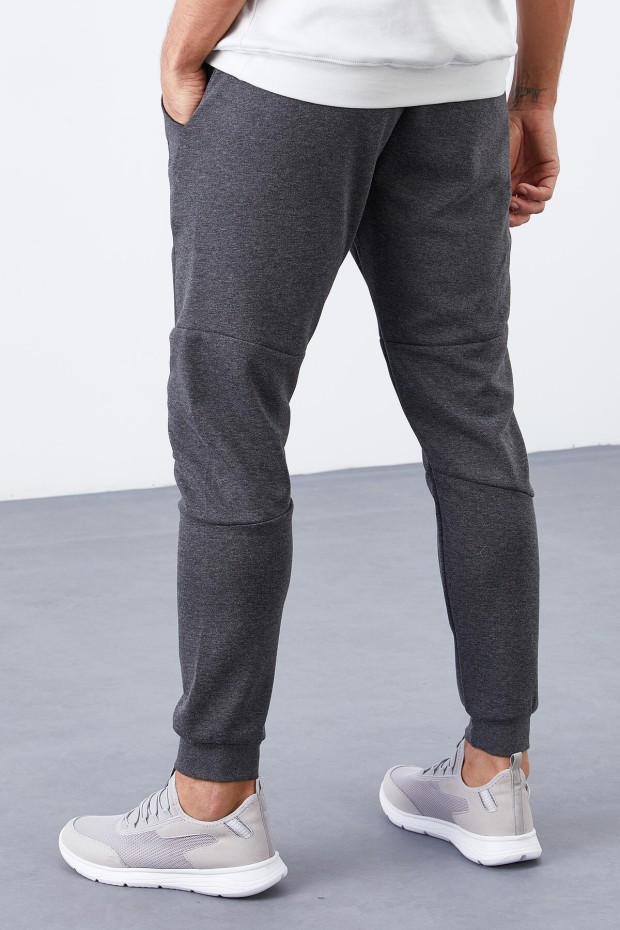 Tommy Life Reverse Zipper Anthracite-Melange Men's Tracksuit Bottom