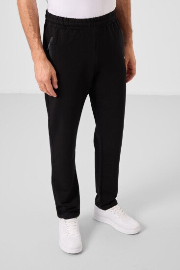 Tommy Life Striped Pocket Black Men's Tracksuit Bottom 