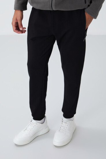 Tommy Life Zipper Pocket Black Men's Tracksuit Bottom 