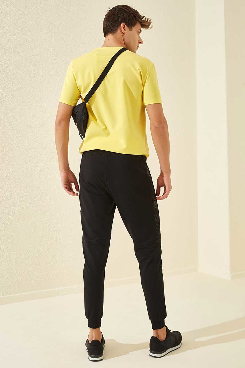 Tommy Life Zipper Pocket Black Men's Tracksuit Bottom