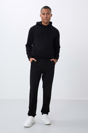 Tommy Life Zip Pocket Black Men's Tracksuit Bottom - TOMMYLIFE (1)