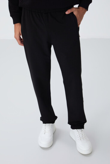 Tommy Life Zip Pocket Black Men's Tracksuit Bottom 
