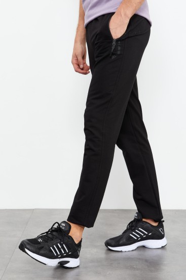 Tommy Life Pocket Detailed Black Men's Tracksuit Bottom - TOMMYLIFE (1)