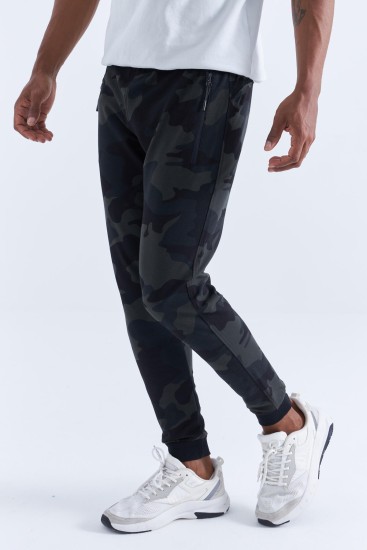 Tommy Life Camouflage Pattern Black Shadow Men's Tracksuit Bottom 
