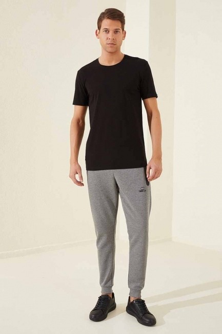 Tommy Life Zip Pocket Grey-Melange Men's Tracksuit Bottom