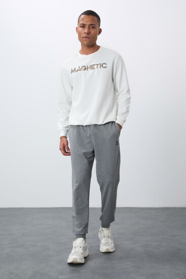 Tommy Life Grey-Melange Men's Tracksuit Bottom - TOMMYLIFE (1)