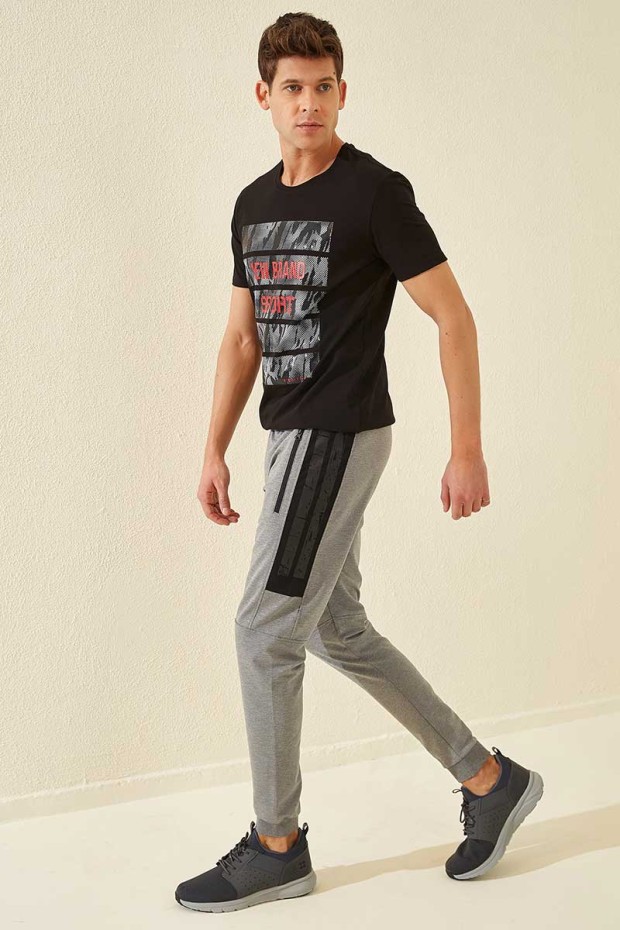 Tommy Life Zipper Pocket Grey-Melange Men's Tracksuit Bottom