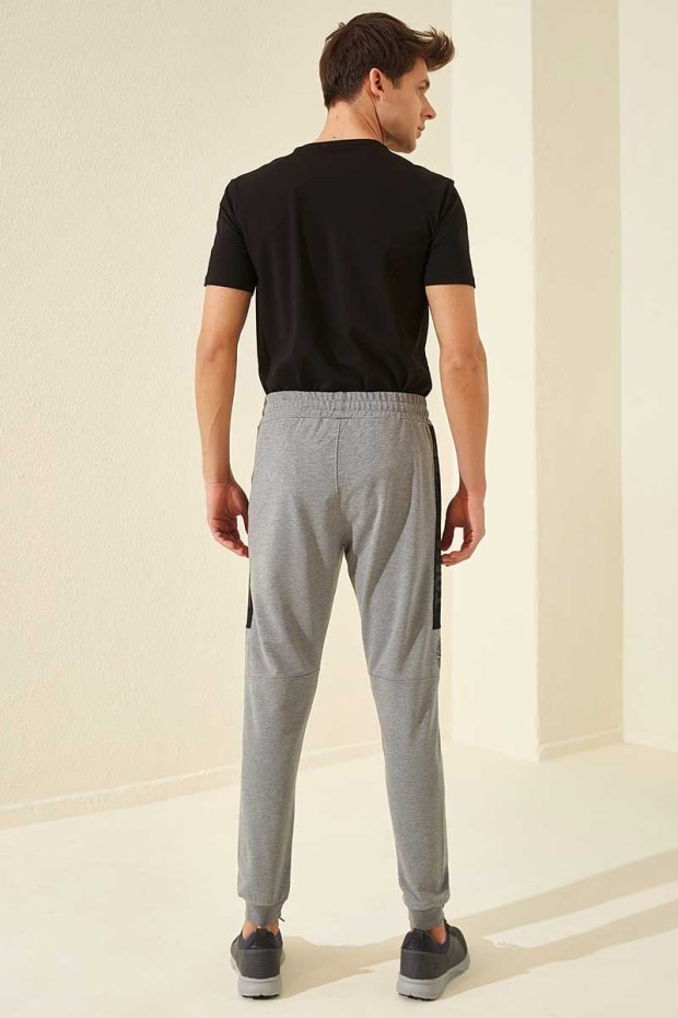 Tommy Life Zipper Pocket Grey-Melange Men's Tracksuit Bottom