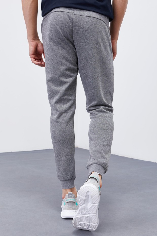 Tommy Life Grey-Melange Men's Tracksuit Bottom