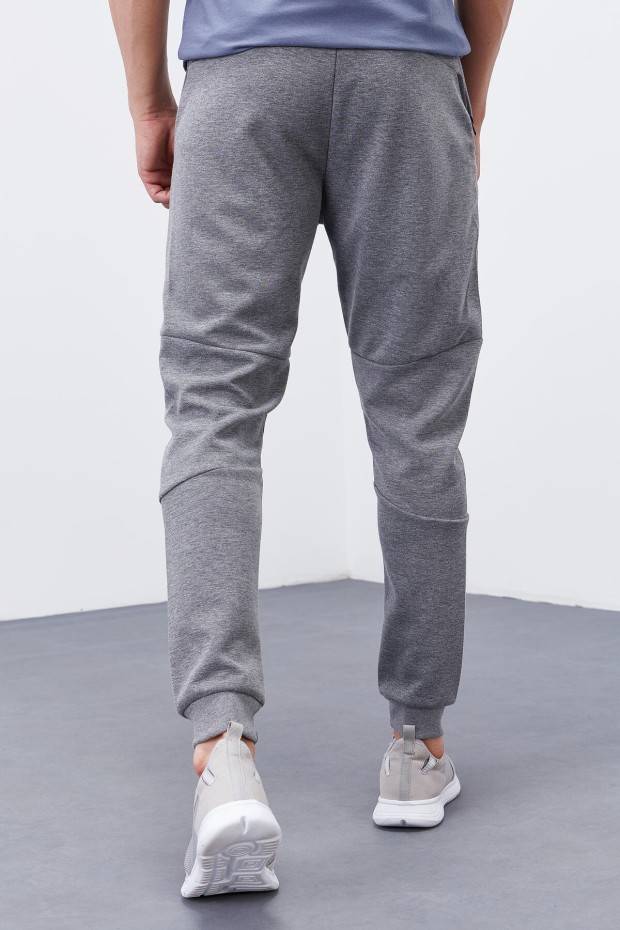 Tommy Life Reverse Zipper Grey-Melange Men's Tracksuit Bottom