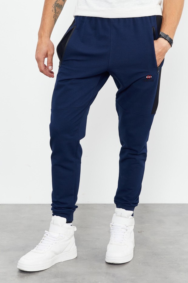 Tommy Life Air Printed Indigo Men's Tracksuit Bottom