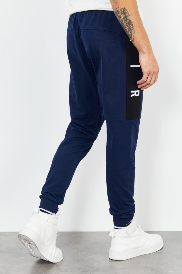 Tommy Life Air Printed Indigo Men's Tracksuit Bottom