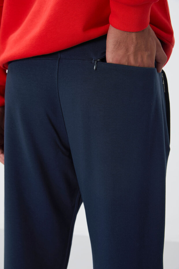 Tommy Life Zip Pocket Indigo Men's Tracksuit Bottom - 5
