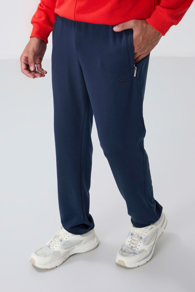 Tommy Life Zip Pocket Indigo Men's Tracksuit Bottom - 1