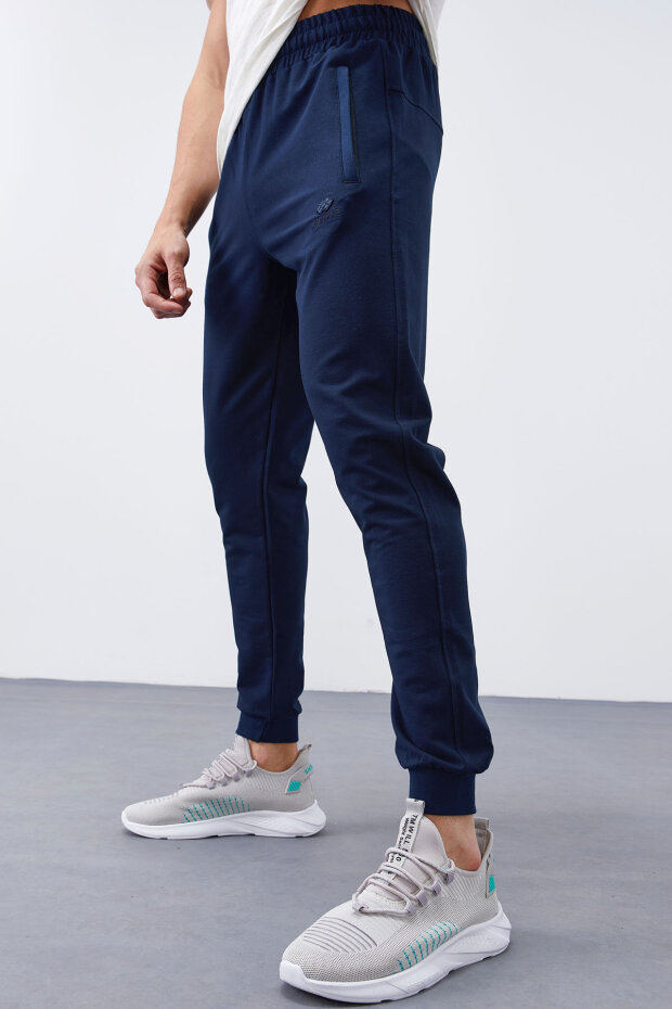 Tommy Life Zipper Pocket Indigo Men's Tracksuit Bottom - 4